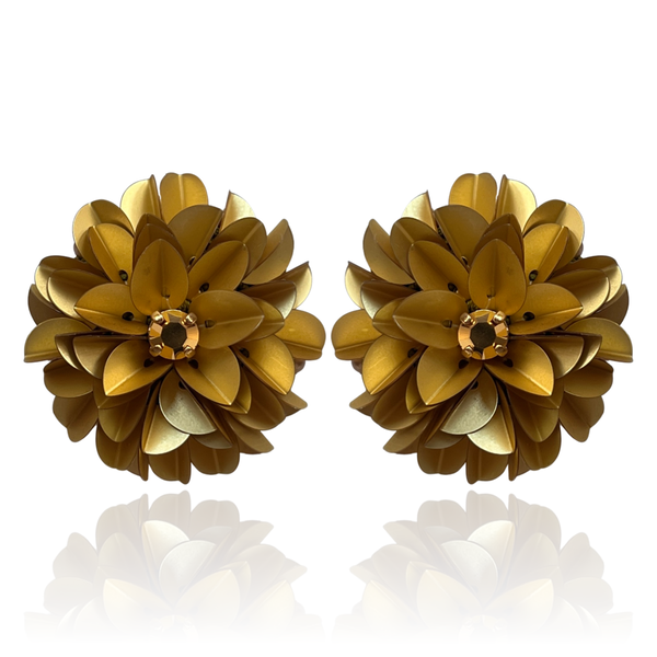 Gold Blossom Studs Satin Gold