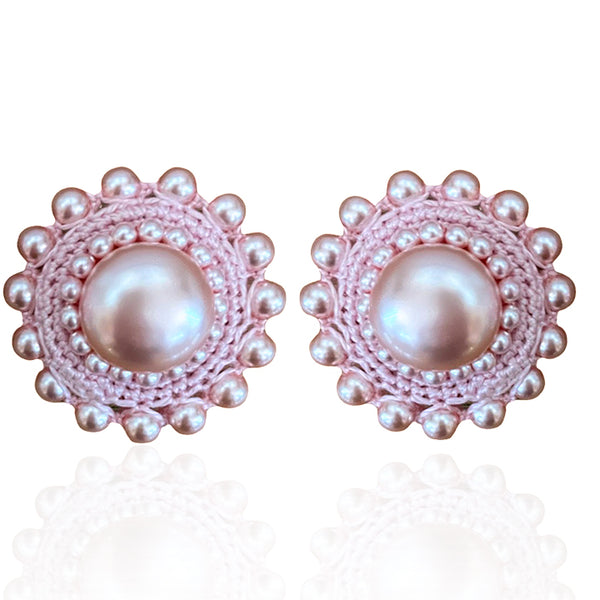 Pink Blush Pearl Studs