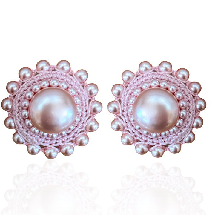 Pink Blush Pearl Studs