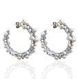 Silver Cluster Hoops