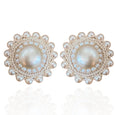 Cream Rose Pearl Studs