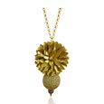 Gold Dahlia Bon Bon Lariat