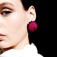 Fuchsia Pink Dome Studs