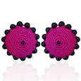 Fuchsia Pink Dome Studs