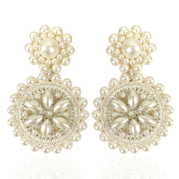 Cream Flower Drop Pearl