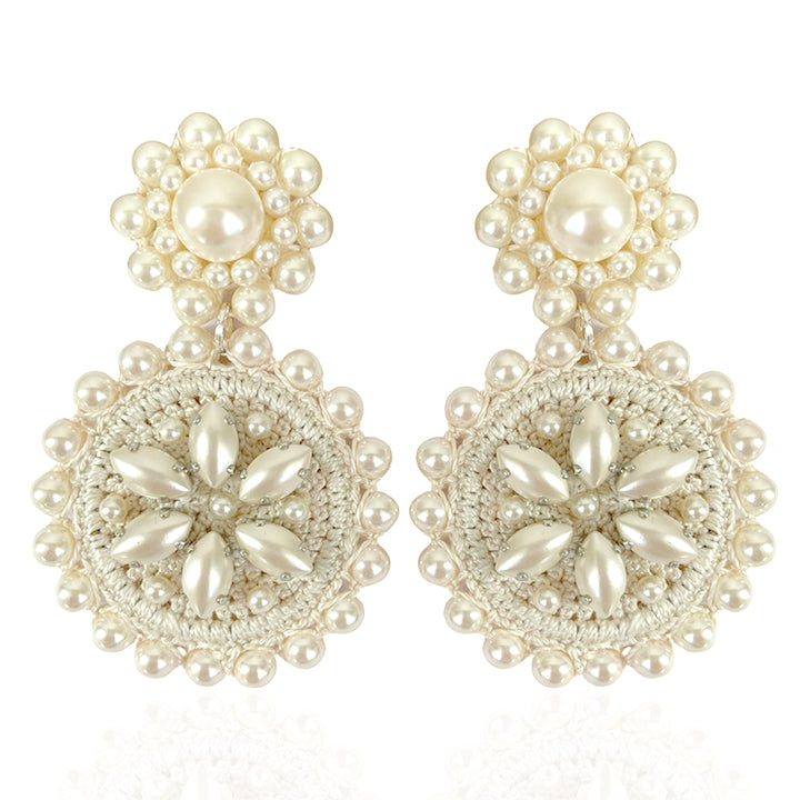 Cream Flower Drop Pearl