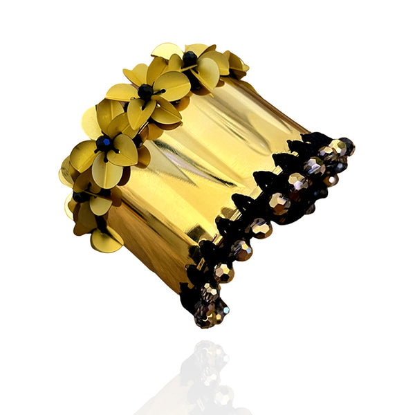 Gold Gardenia Cuff