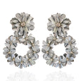 Silver Yasmine Hoops