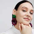 Fuchsia Pink Petite Yasmine Hoops