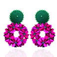 Fuchsia Pink Petite Yasmine Hoops