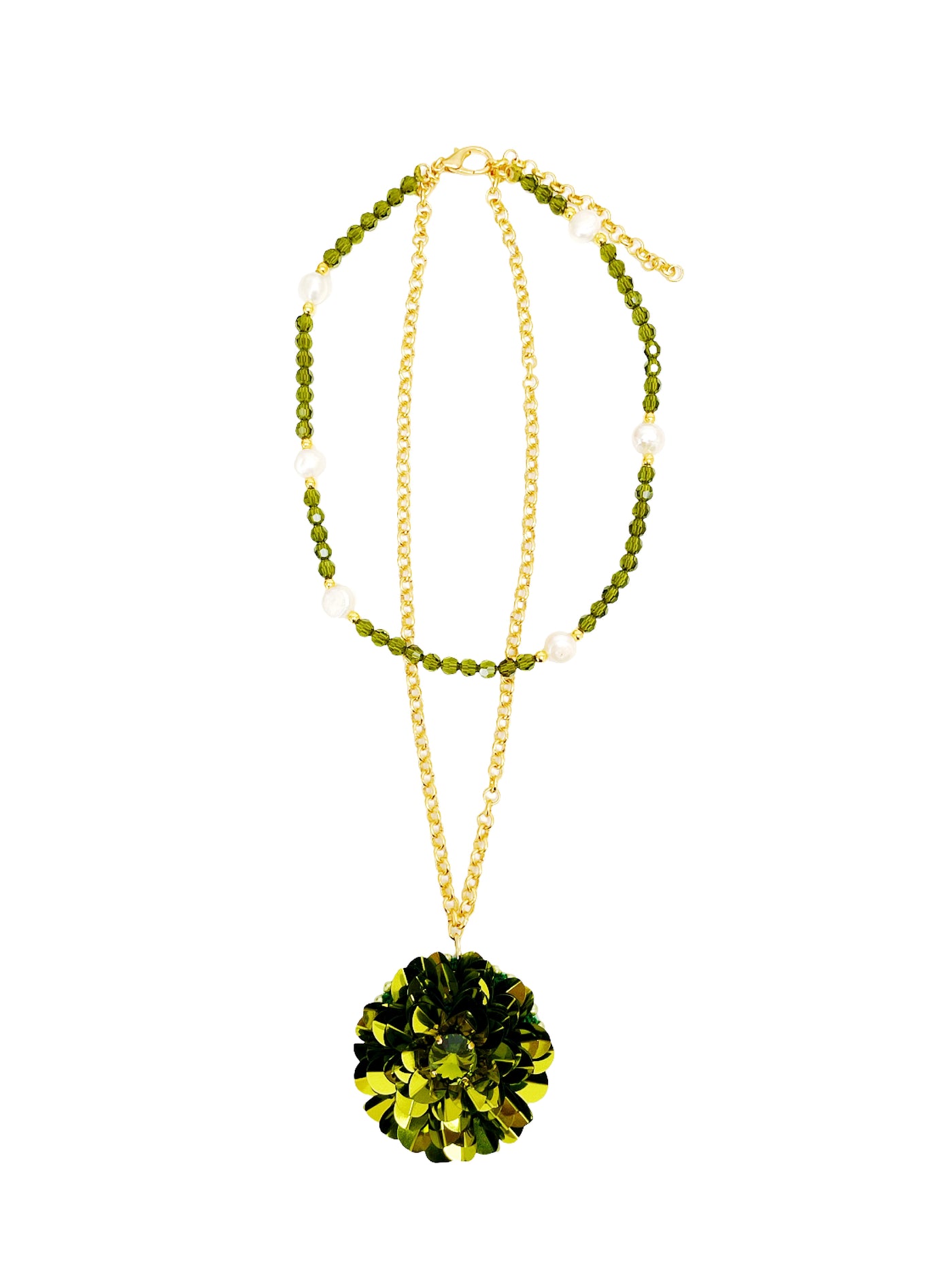 Artichoke Layered Dahlia Necklace