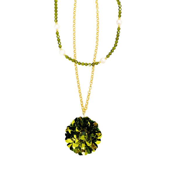 Artichoke Layered Dahlia Necklace