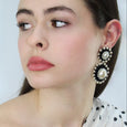 Snowstorm Earrings Black