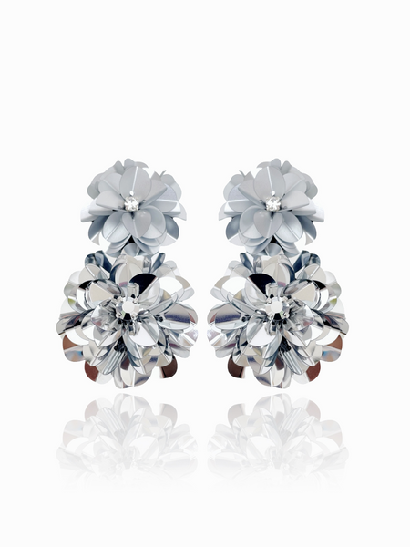 Metallic Blossom Drops Silver