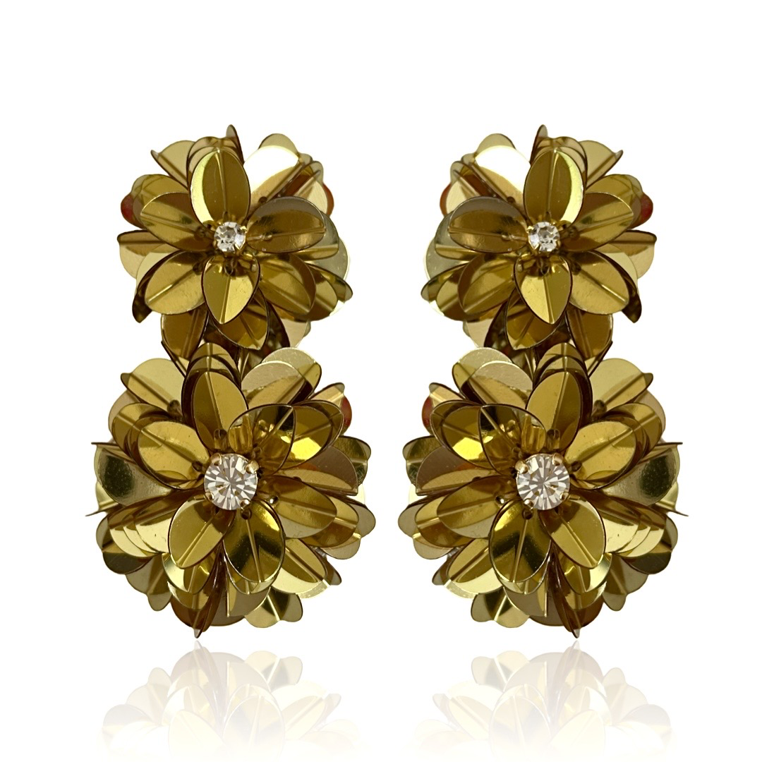 Blossom Drop Earrings Gold