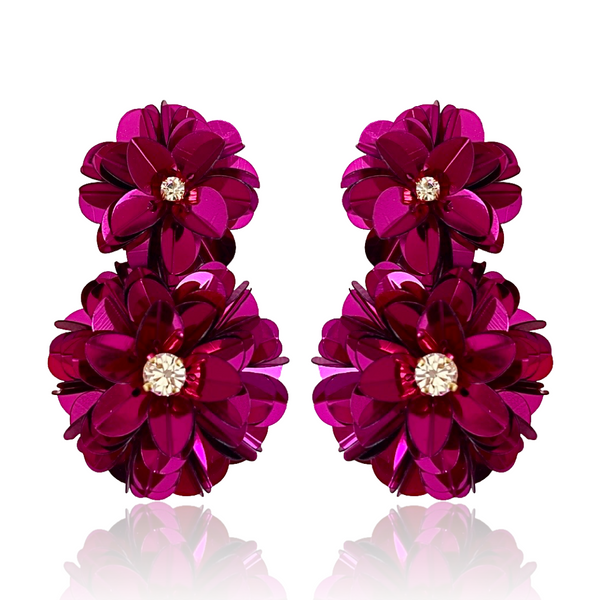 Blossom Drop Earrings Fuchsia