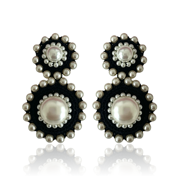 Snowstorm Earrings Black