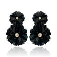 Blossom Drop Earrings Black