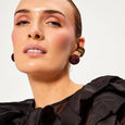 Disco Pebble Earrings Burgundy