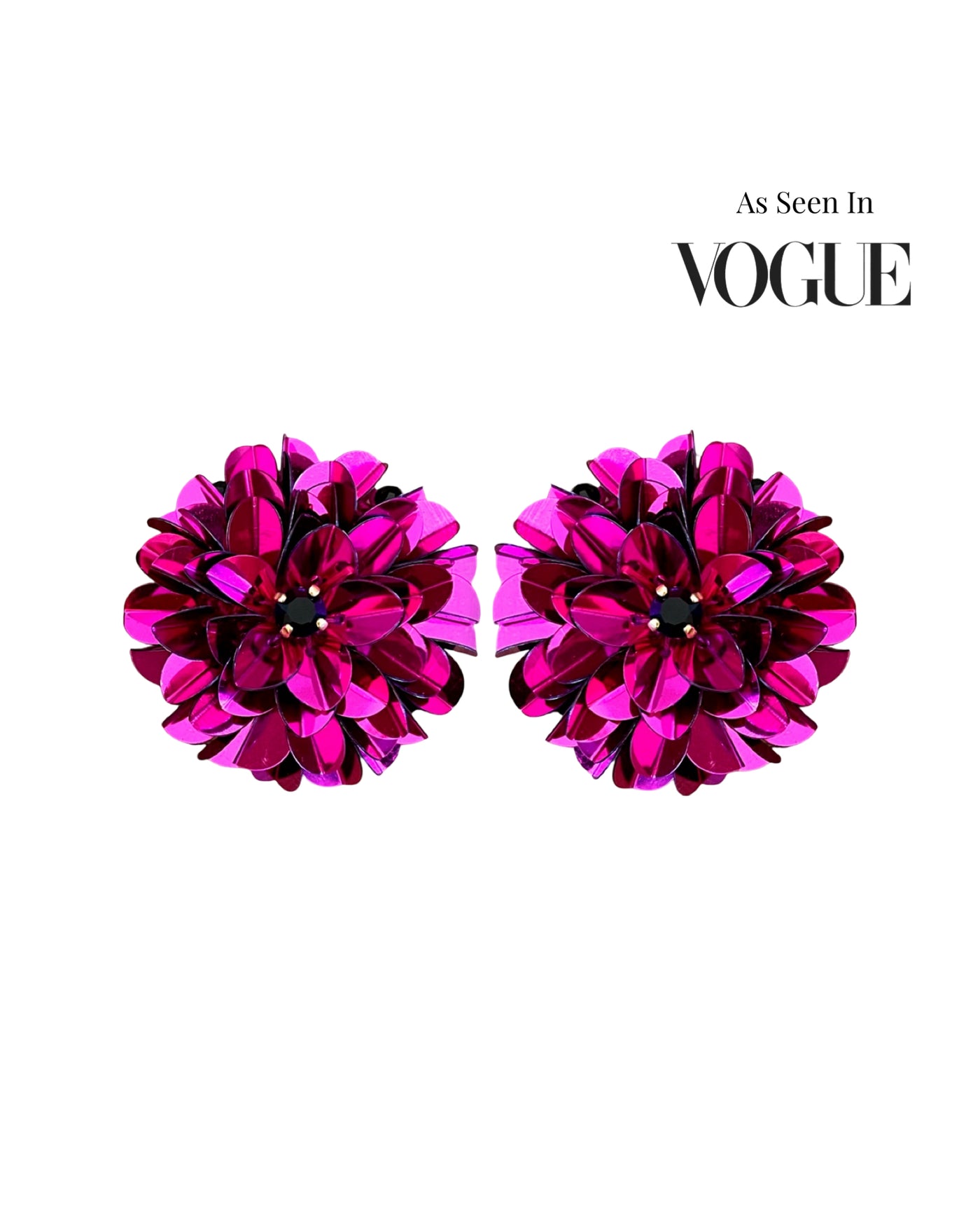 Fuchsia Pink Blossom Earrings