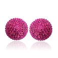 Disco Pebble Earrings Fuchsia