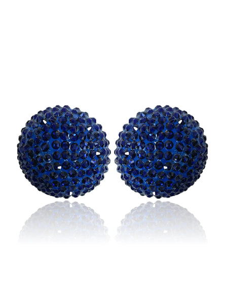 Disco Pebble Earrings Sapphire