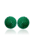 Disco Pebble Earrings Emerald