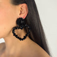 Black Queen of Heart Earrings