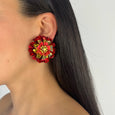 Red Blossom Studs Red Two Tone