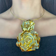 Gold Camellia Choker Necklace