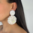 Snow White Dahlia Earrings