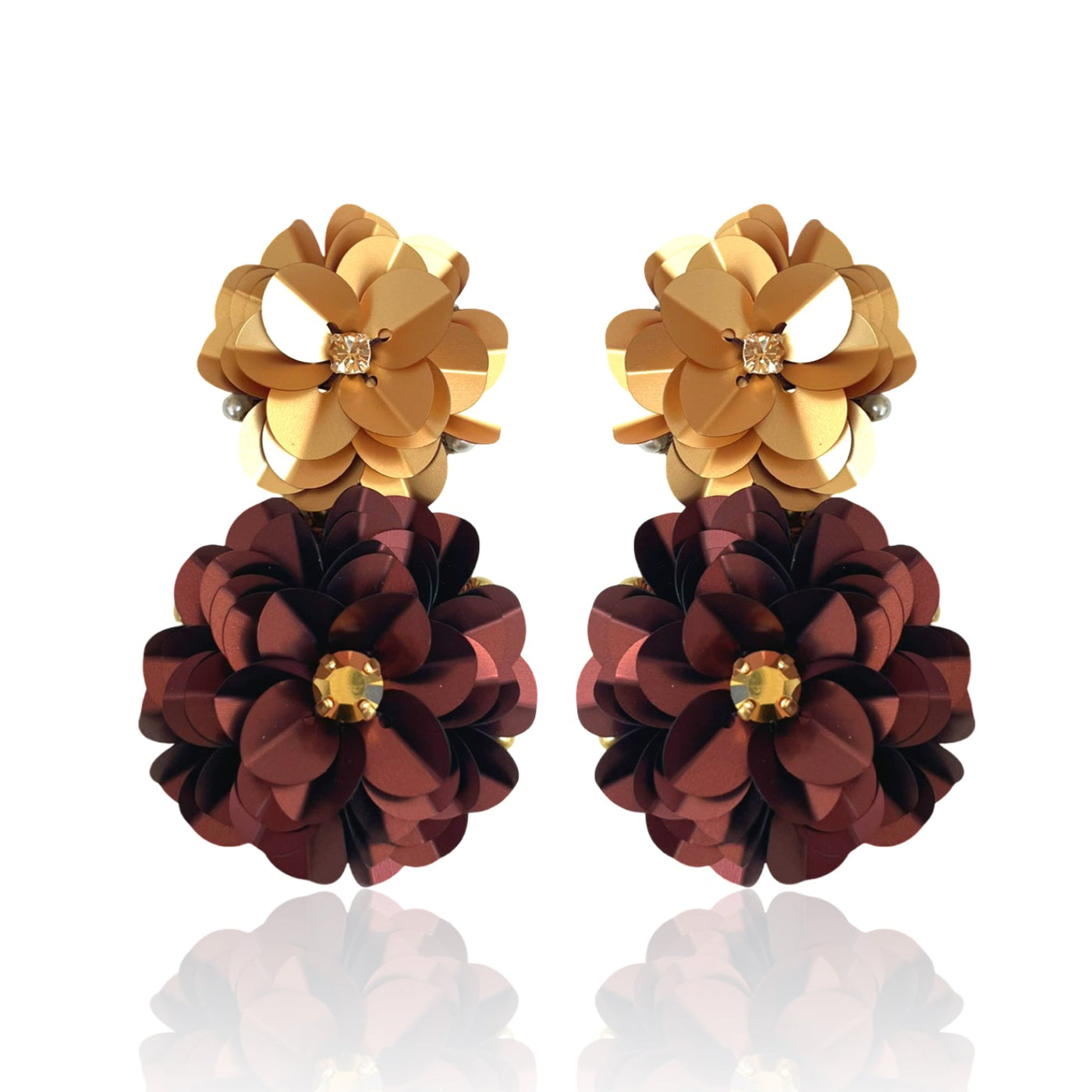 Blossom Drops Gold & Brown