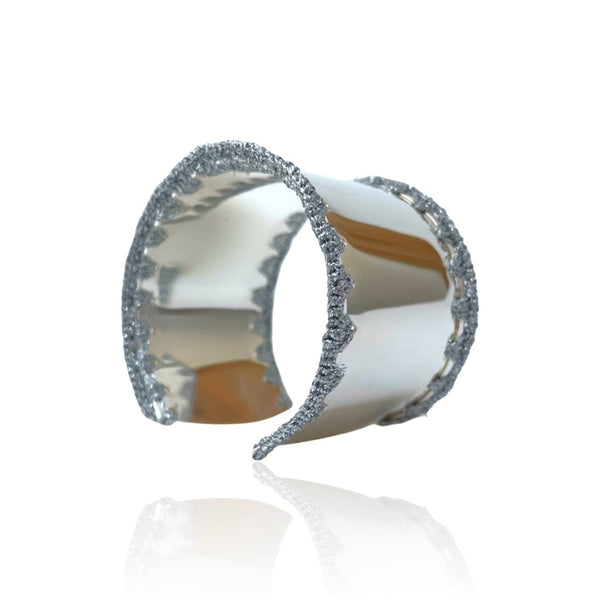 Silver Bosea Cuff