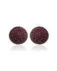 Disco Pebble Earrings Burgundy