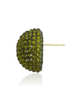 Disco Pebble Earrings Olive