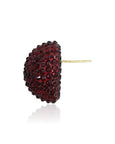 Disco Pebble Earrings Burgundy