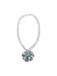 Chunky Chain Blossom Necklace Silver