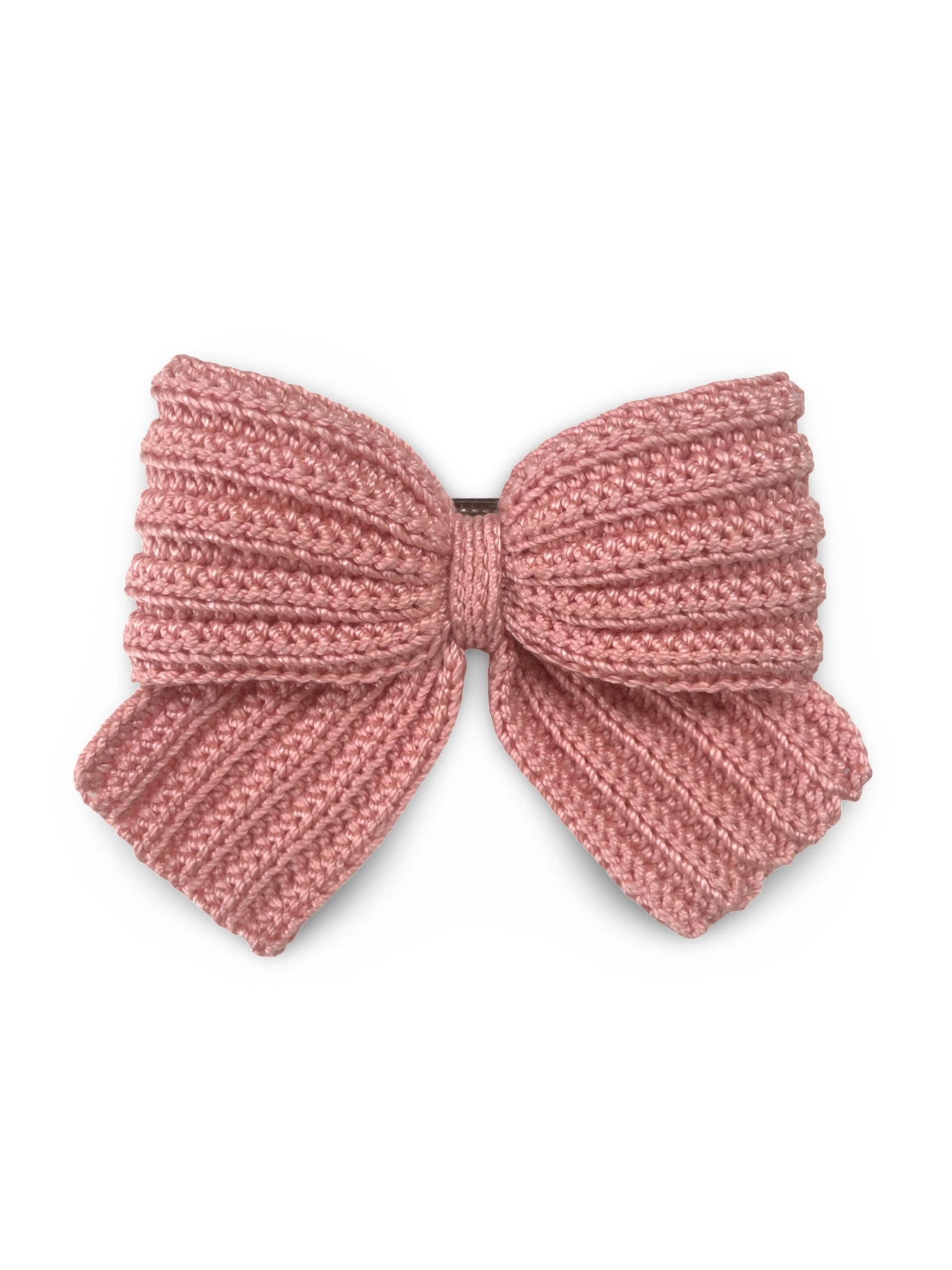 Crocheted Bow Clip Rose