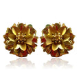 Gold Blossom Studs Gold Two Tone