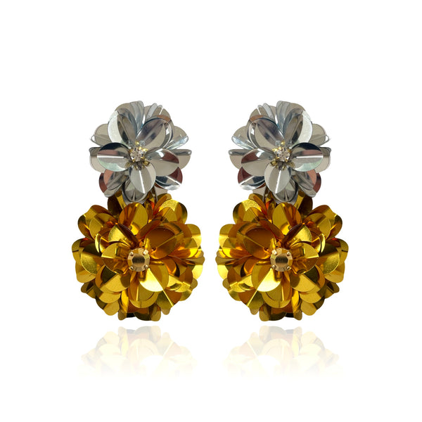 Metallic Blossom Drops Silver & Gold