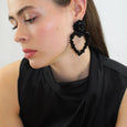 Black Queen of Heart Earrings