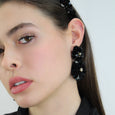 Blossom Drop Earrings Black