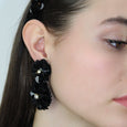 Blossom Drop Earrings Black