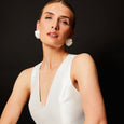 White Blossom Studs Shell