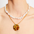 Baroque Pearl Layered Blossom Necklace
