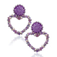 Lilac Queen of Heart Earrings